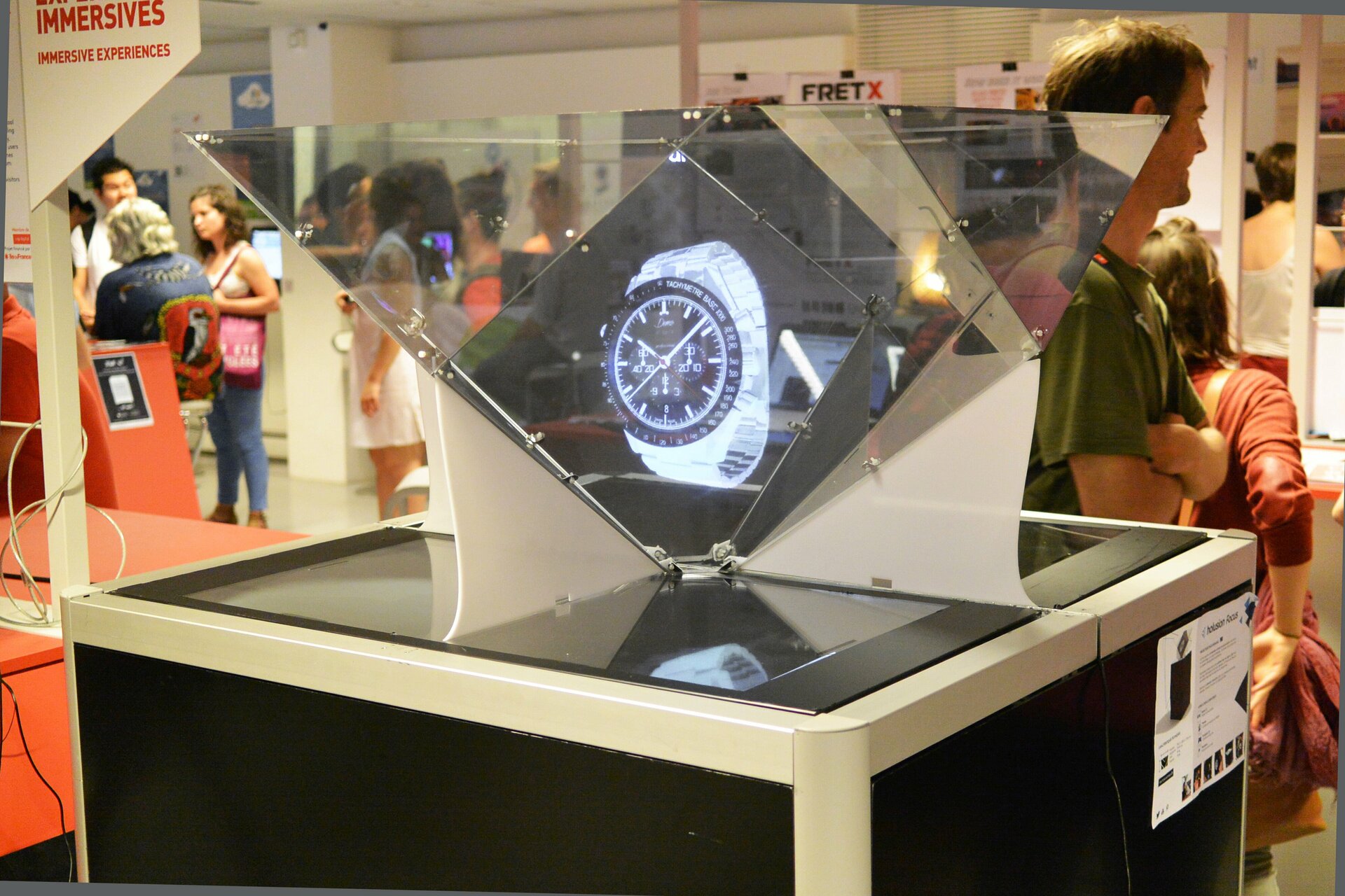 Holusion Focus device displays the 3D hologram