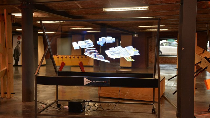 A 75 inch product displays an architectural project