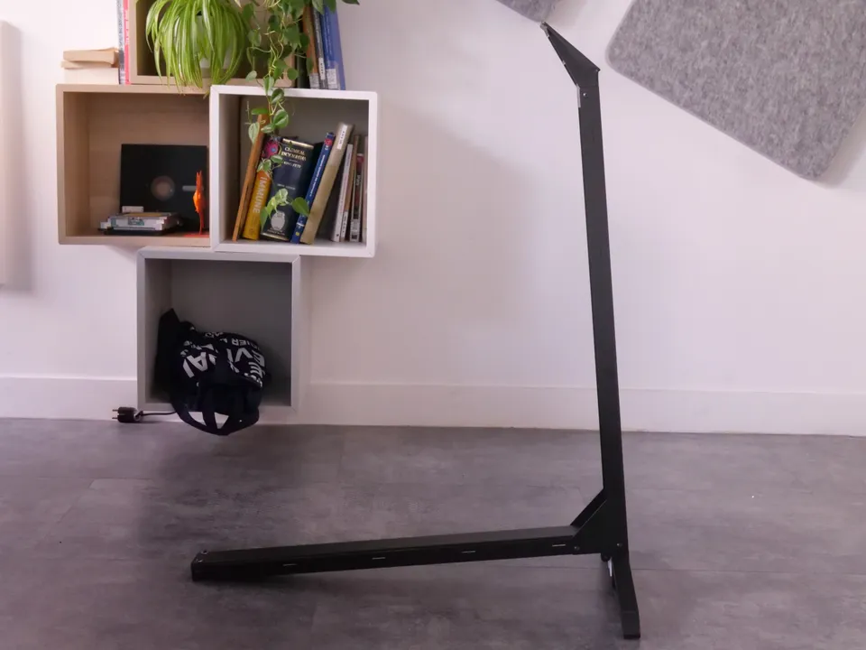 a touch screen stand designed to connect it to a structure to form a coherent whole