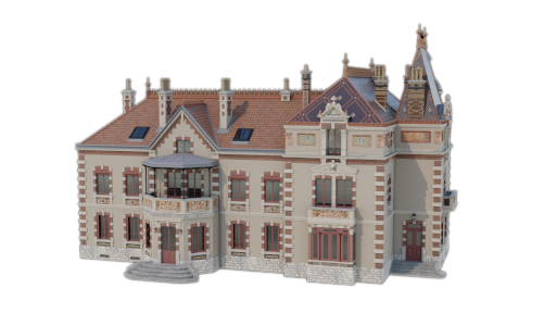 3D model of the Villa Perrusson before its destruction, from photogrammetry